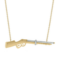 Morgan Nicole Signature Stack by Devereaux Gold Diamond Large Rifle Necklace