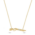 Morgan Nicole Signature Stack by Devereaux Gold Diamond Small Rifle Necklace