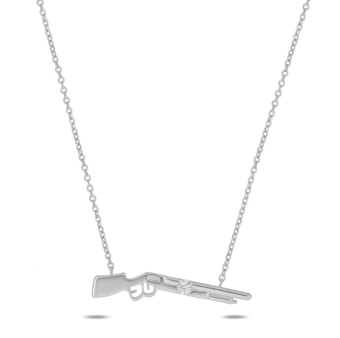 Morgan Nicole Signature Stack by Devereaux Gold Diamond Small Rifle Necklace