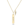 Diamond Accent Guardian Angel Wing Pendant in 14K Gold