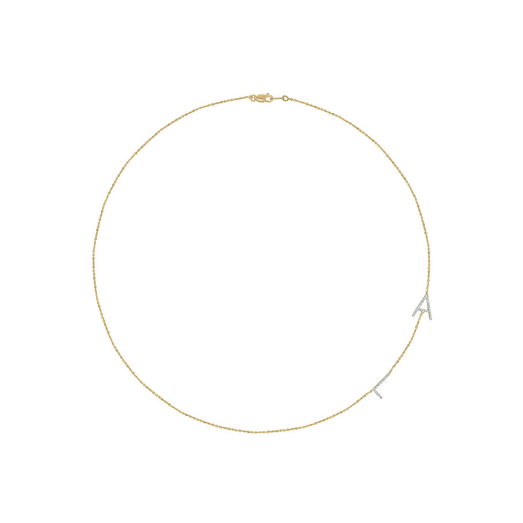 Main Image - diamond personalized two-intial necklace 14k gold