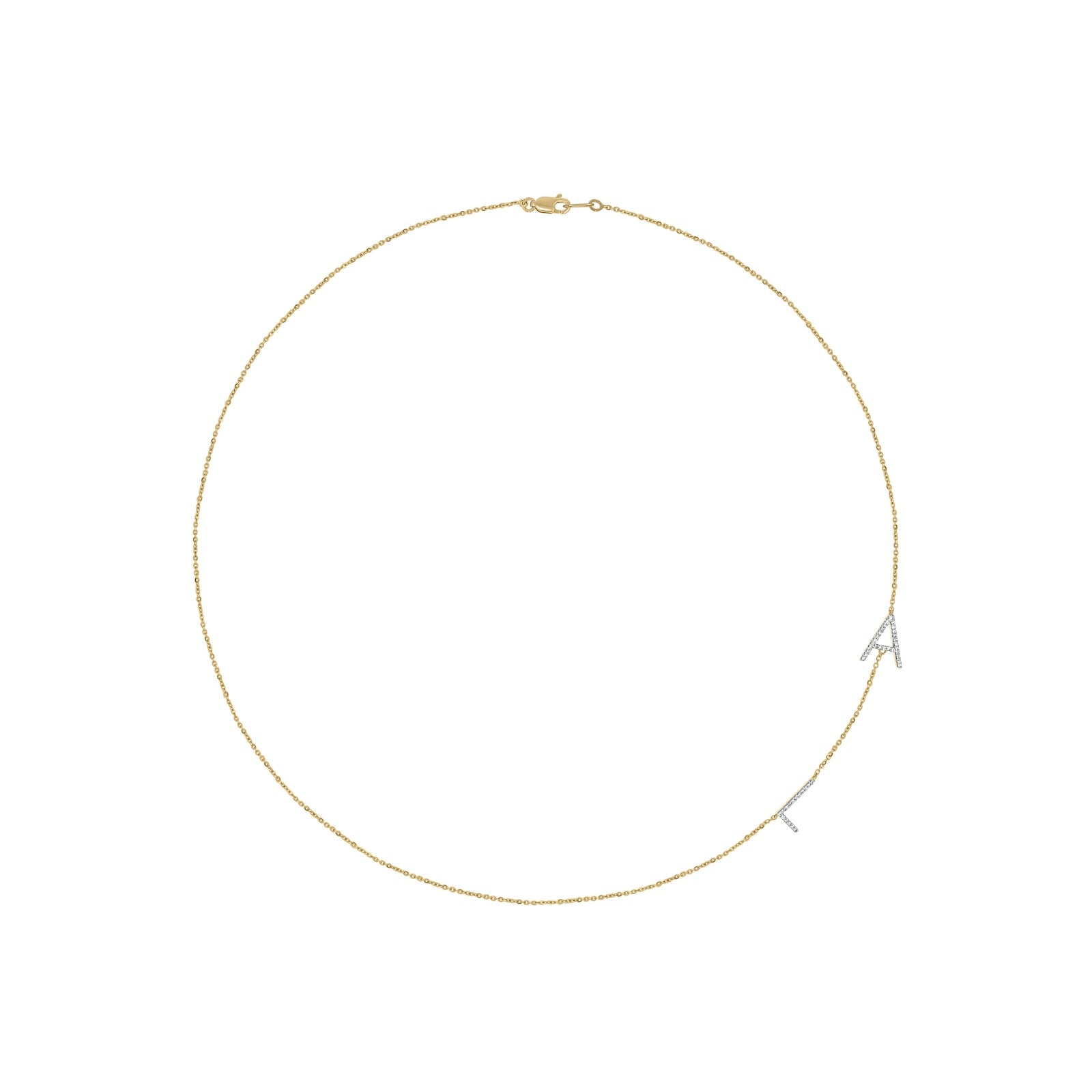 Main Image - diamond personalized two-intial necklace 14k gold