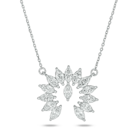0.56 CT. TW. Lab Grown Marquis Shaped Diamond Naja Necklace in 14K Gold