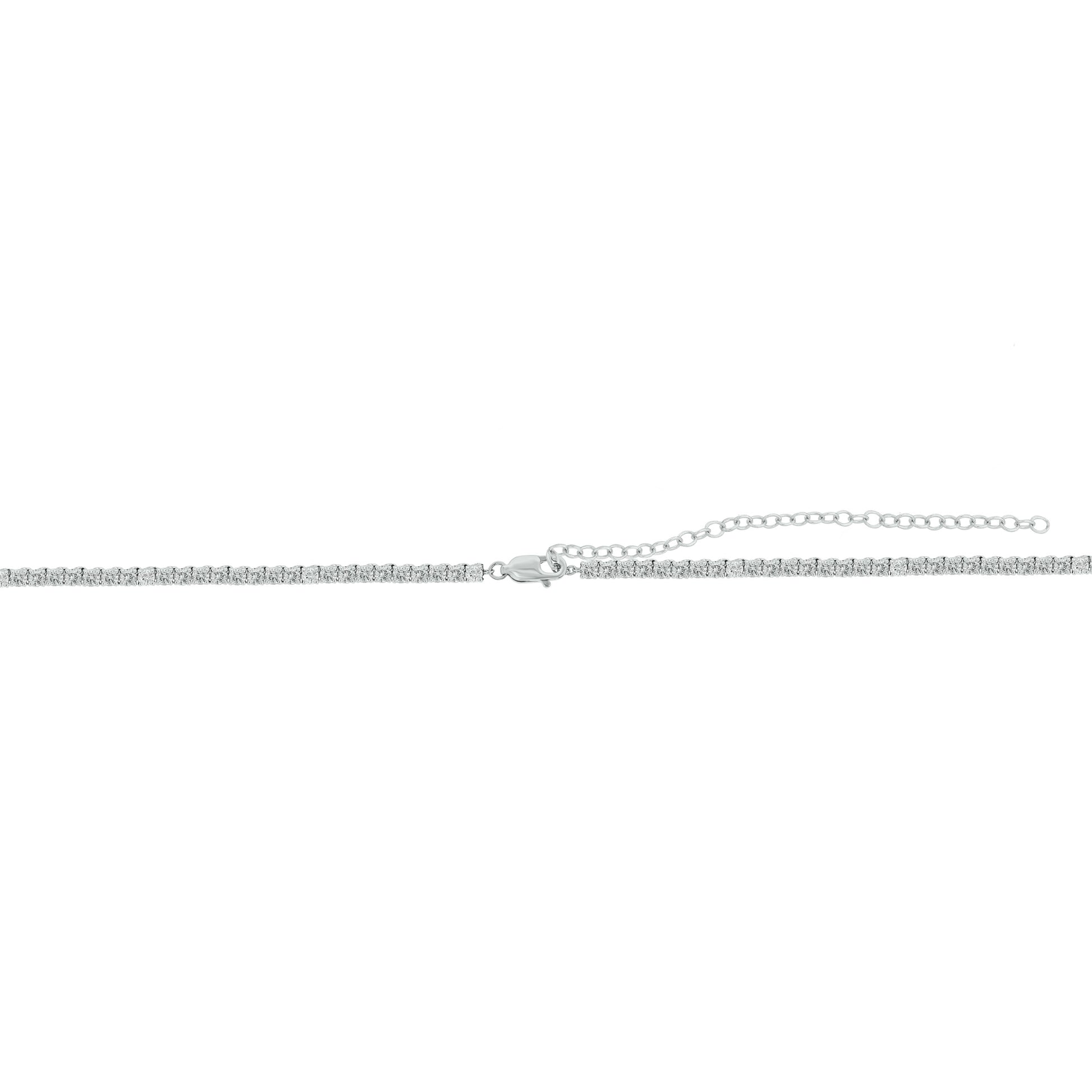 4 Carat Lab Grown Diamond Tennis Necklace with Extender