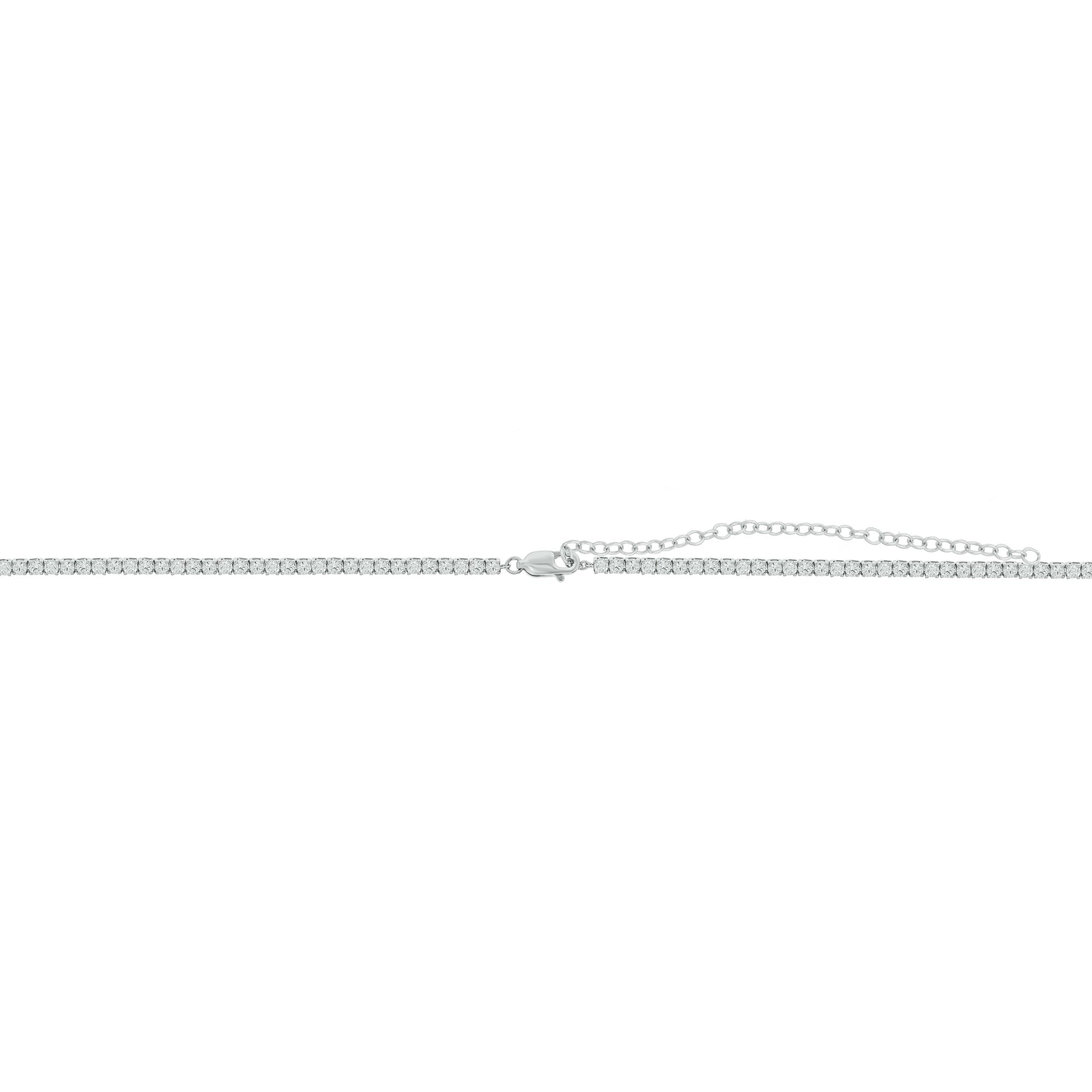 13-inch Lab Grown Diamond Tennis Necklace with Extender