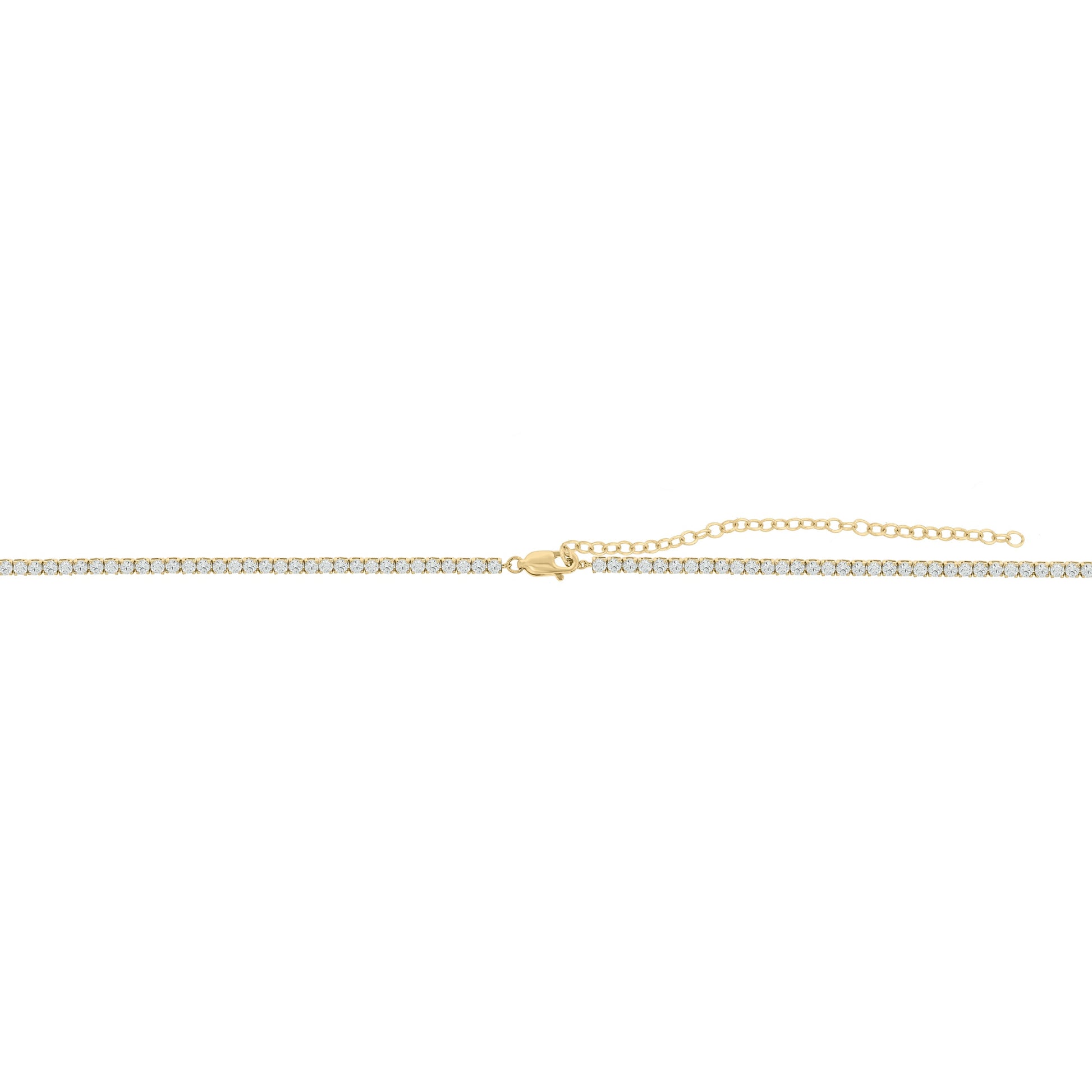 13-Inch Lab Grown Diamond Tennis Necklace with Extender