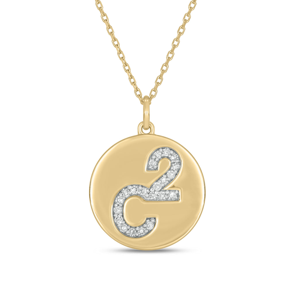 Personalized Diamond Charm Cattle Brand Pendant 14k Gold (DESIGN DEPOSIT ONLY)