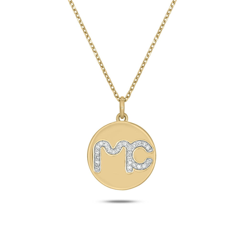 Personalized Diamond Charm Cattle Brand Pendant 14k Gold (DESIGN DEPOSIT ONLY)