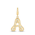 Diamond Bubble Initial Charm Necklace