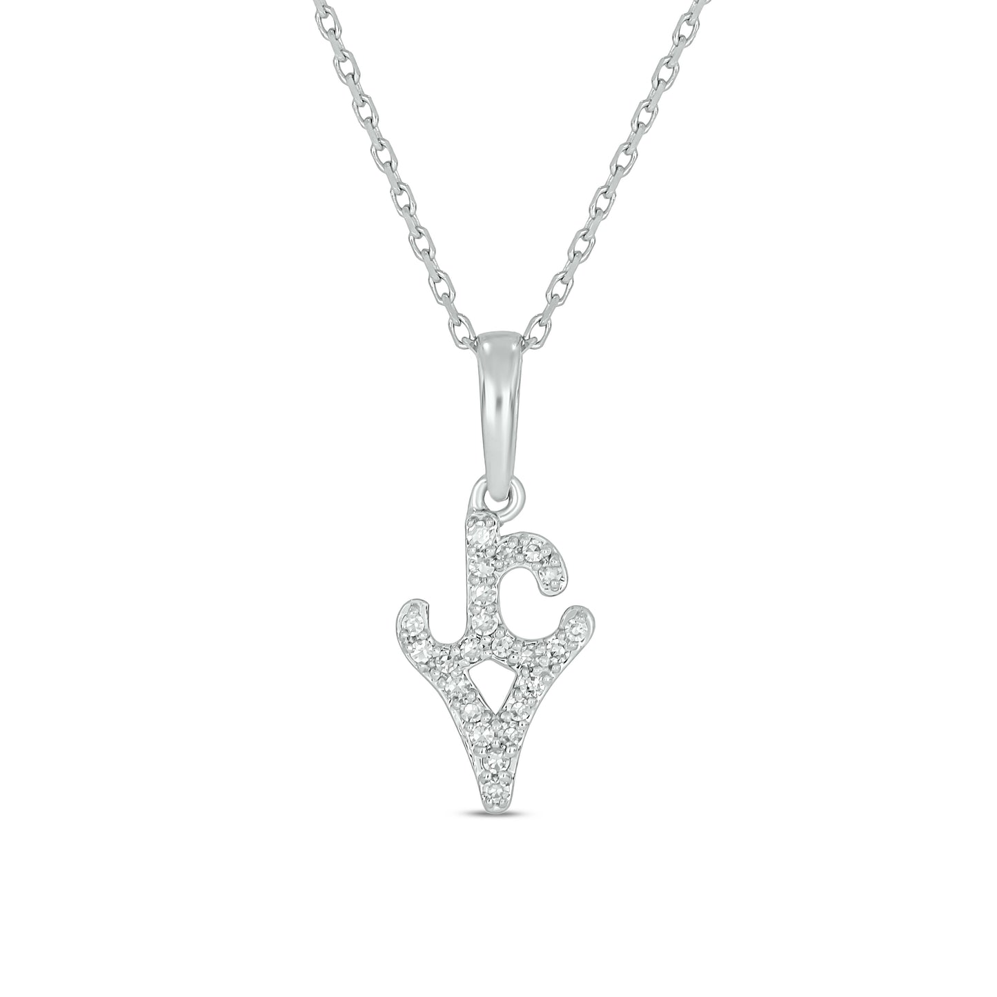 The Shephard Personalized 14k Gold and Diamond Cattle Brand Pendant