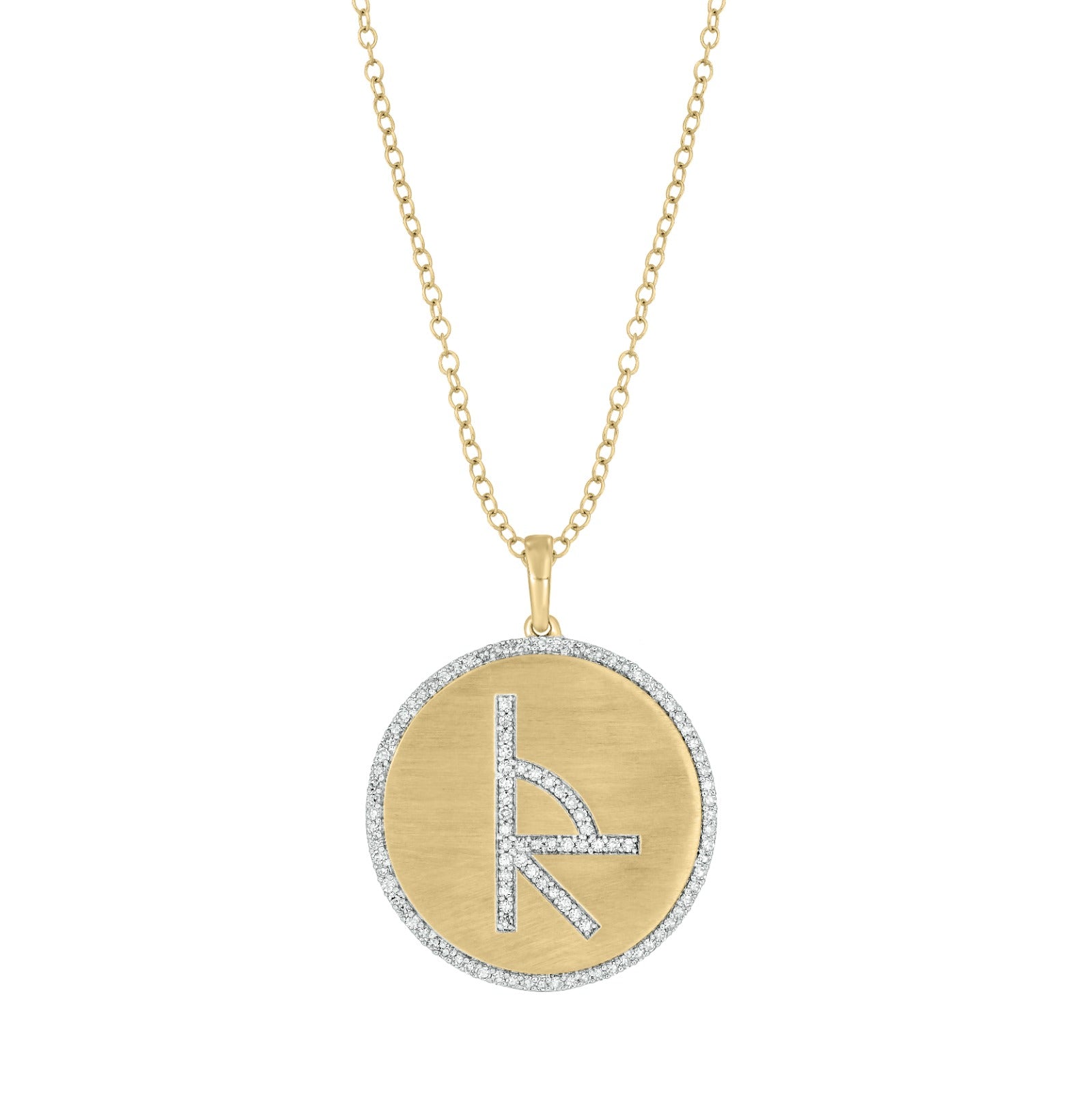 Lone River Design - Personalized 14k Gold and Diamond Cattle Livestock Brand Diamond Pendant