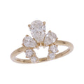 1.5 CT. T.W. Lab Grown Pear Shaped Diamond Naja Ring in 14K Gold