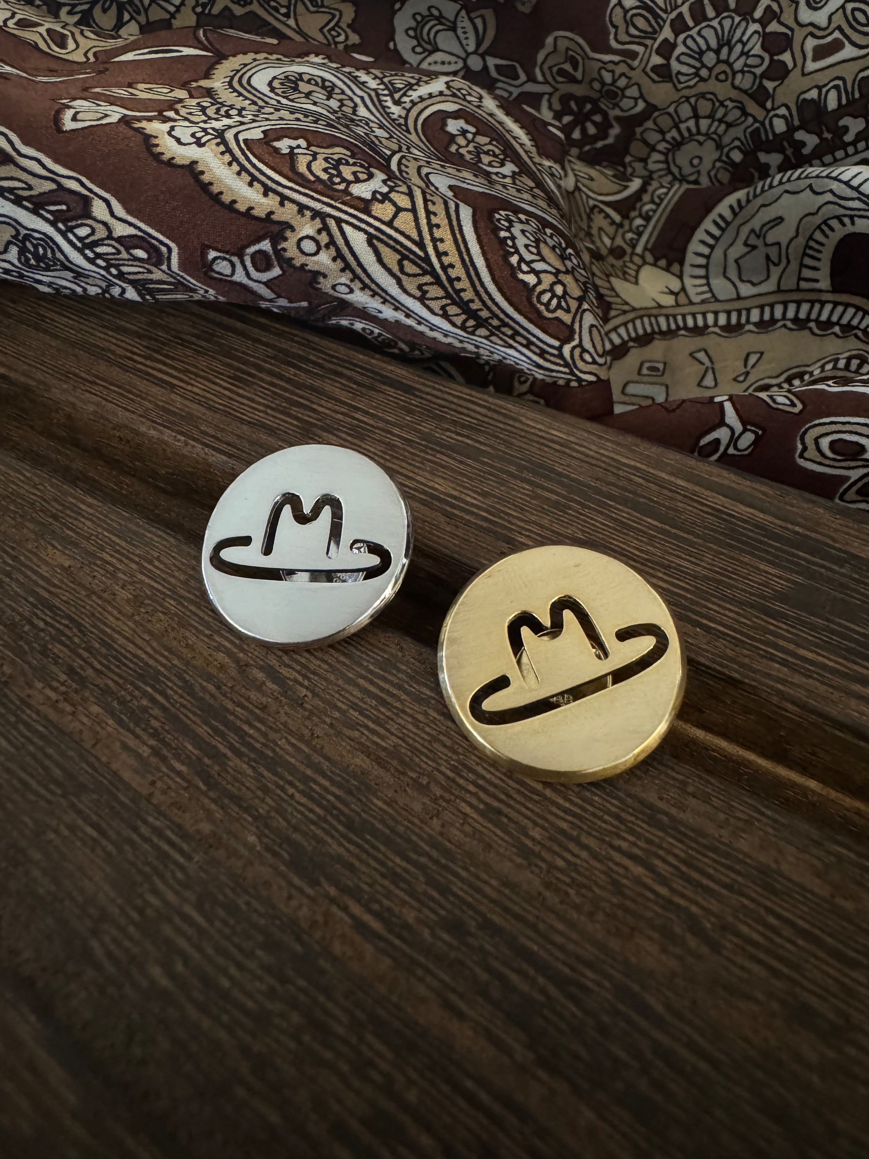 Custom Cut Out Cattle Brand Hat Pin