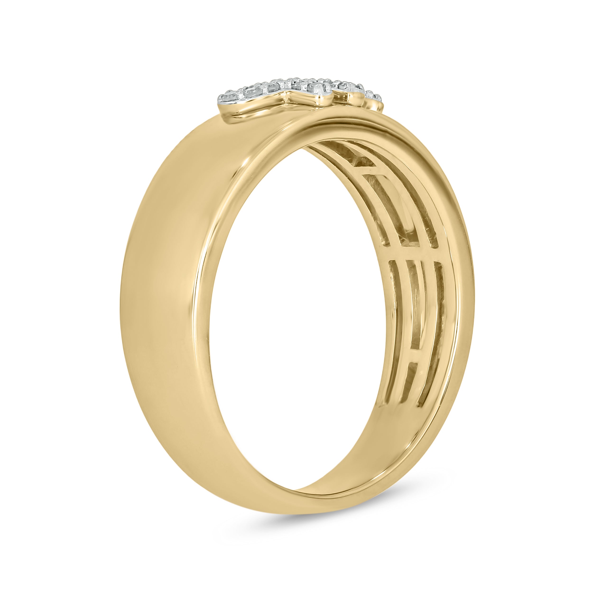 Custom Diamond Livestock Brand Cigar Band in 14K Gold