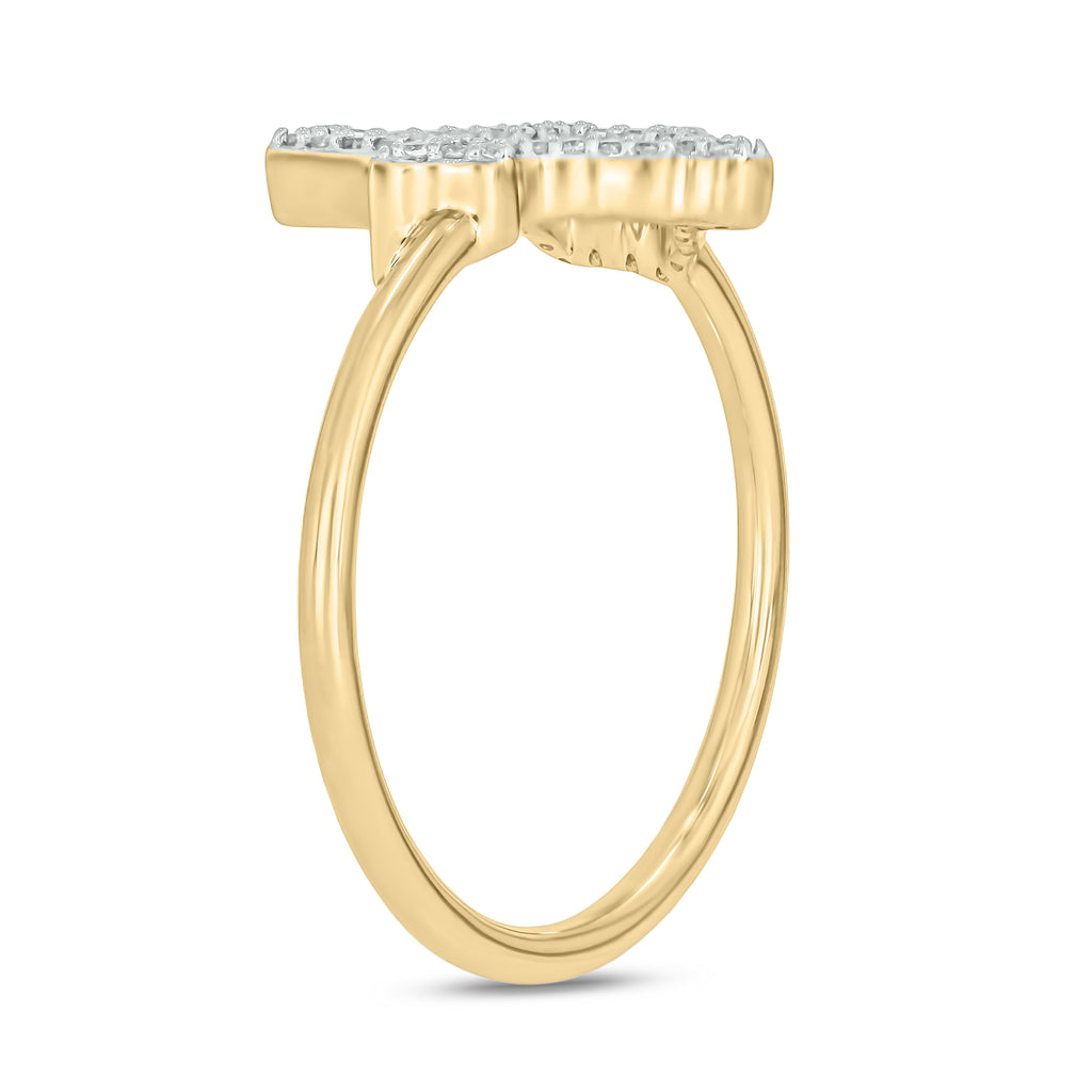 Side Image - Diamond State of Texas Ring Yellow Gold