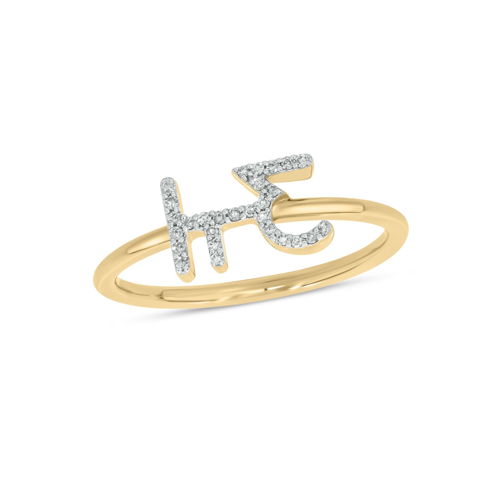 Dainty Diamond Custom Brand Ring in 14K Gold (DESIGN DEPOSIT ONLY)