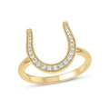 0.20 CT.T.W. Diamond Horseshoe Engagement Ring Enhancer in 14K Gold