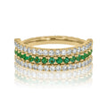1/2 CT. T.W. Lab Created Diamond Band & Gemstone Versatile Flip Birthstone Ring in 14K Gold