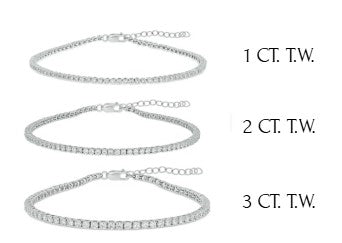 Adjustable Lab Grown Round Diamond Tennis Bracelet in 14K Gold