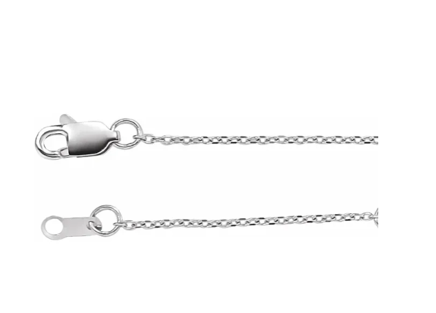 Adjustable 18" 1mm Cable Chain in 0.925 Silver