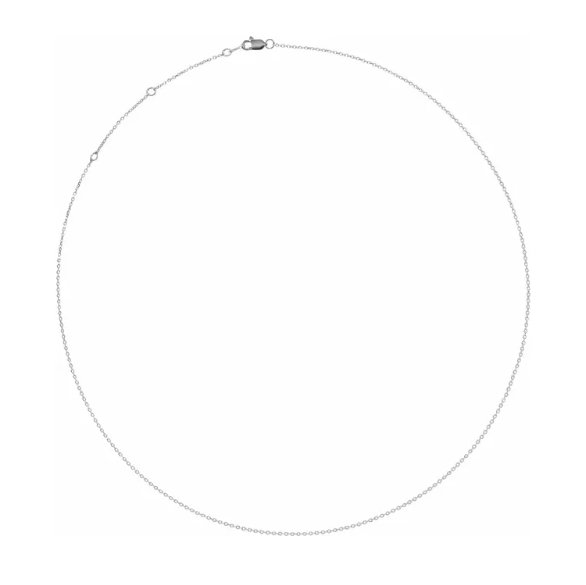 Adjustable 18" 1mm Cable Chain in 0.925 Silver