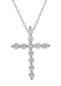 0.45 CT. T.W. Single Shared Prong Lab Grown Diamond Cross Necklace in 14K Gold