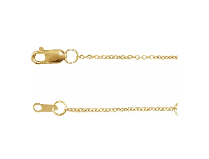 Adjustable 18" 1mm Cable Chain in 0.925 Silver