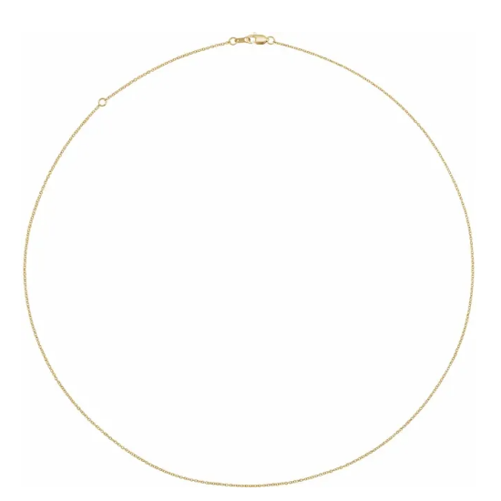 Adjustable 18" 1mm Cable Chain in 0.925 Silver