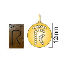 Total Design Process - Diamond Gold Custom Ranch Brand Disc Charm
