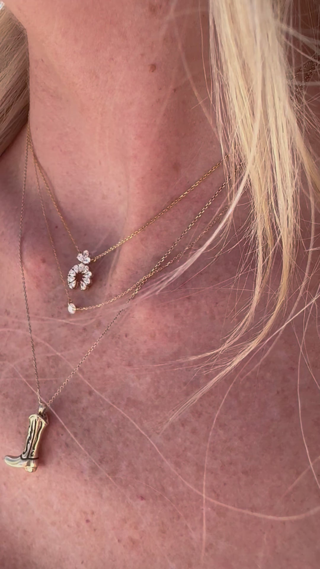0.60 CT. TW. Lab Grown Pear Diamond Naja Necklace in 14K Gold