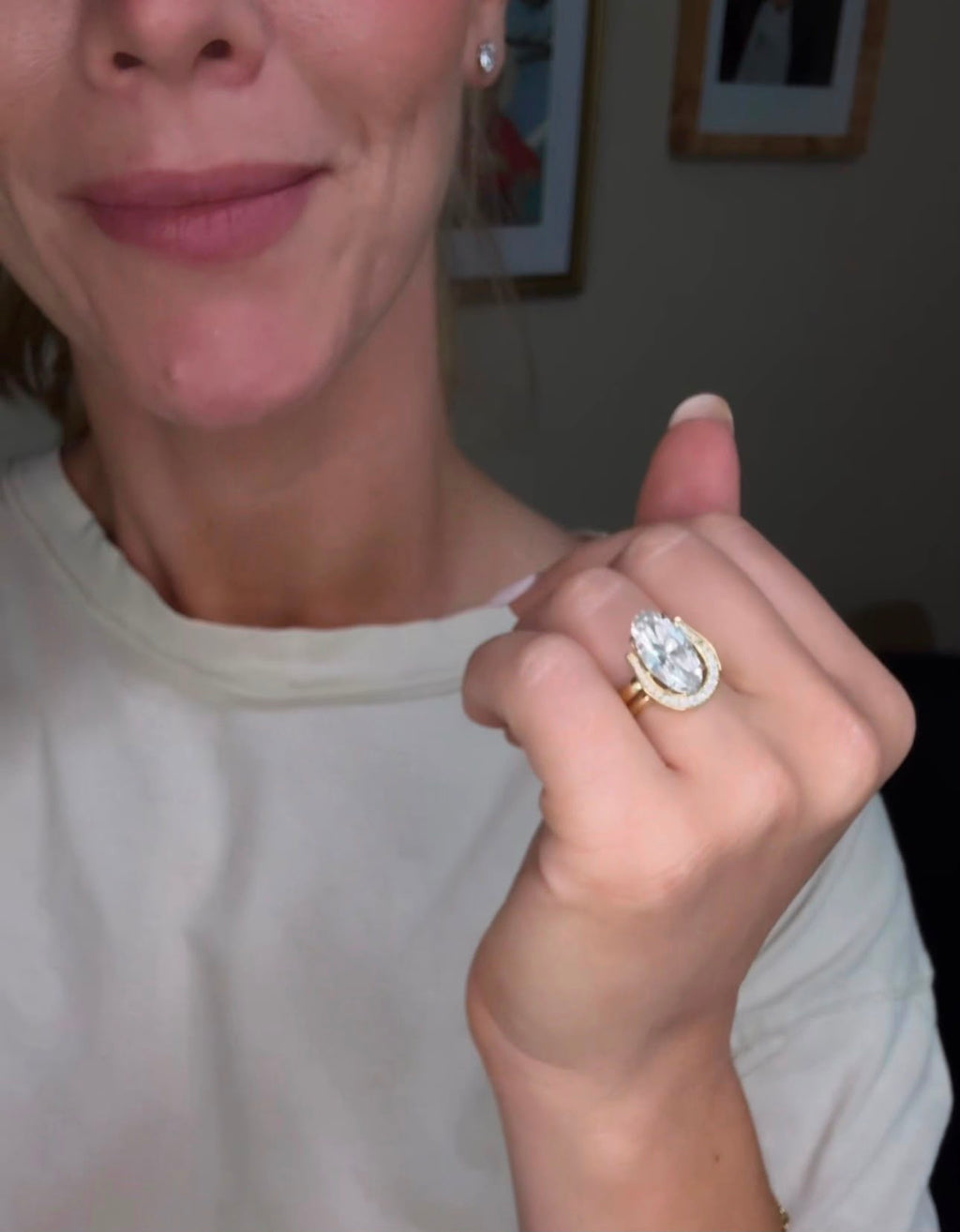 0.20 CT.T.W. Diamond Horseshoe Engagement Ring Enhancer in 14K Gold