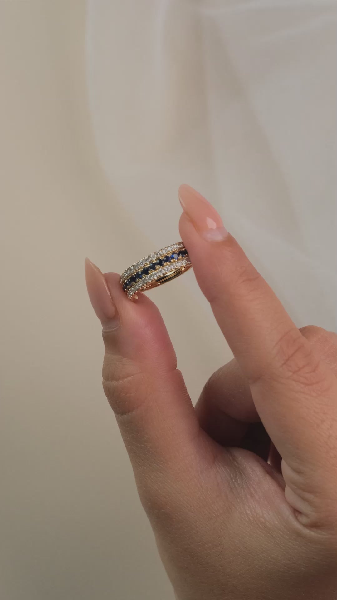 1/2 CT. T.W. Lab Created Diamond Band & Gemstone Versatile Flip Birthstone Ring in 14K Gold