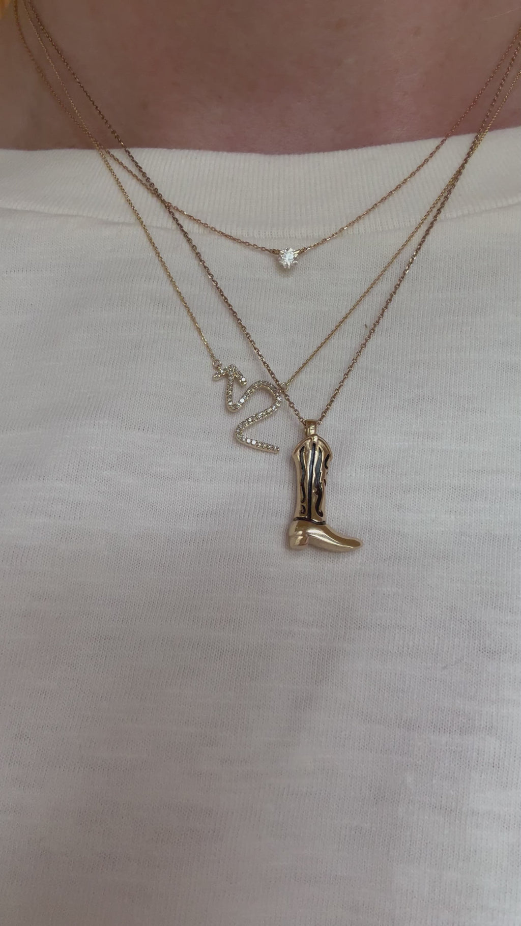 Boot Scootin' Golden Cowgirl Boot Pendant